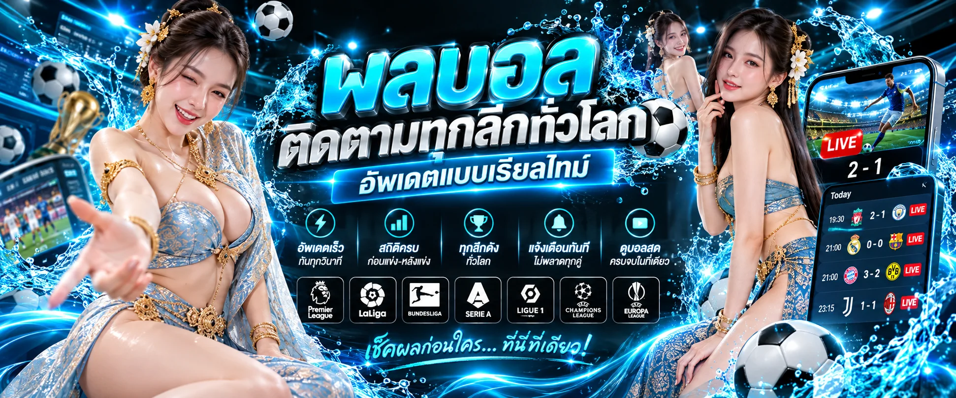 ผลบอลสด TGS888 อัปเดตสกอร์เรียลไทม์ทุกลีก
